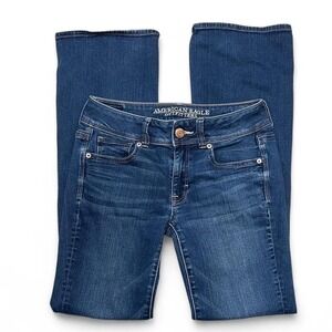 American Eagle Outfitters Women's Low Rise Kick Boot Cut Y2K fit - Dark Blue